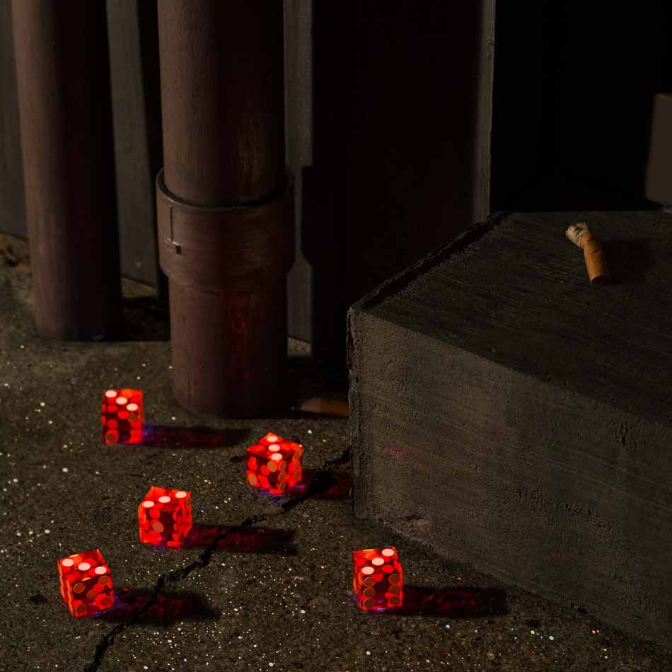 Bright Eyes - Five Dice, All Threes (LP vinyle splatter orange et rouge)