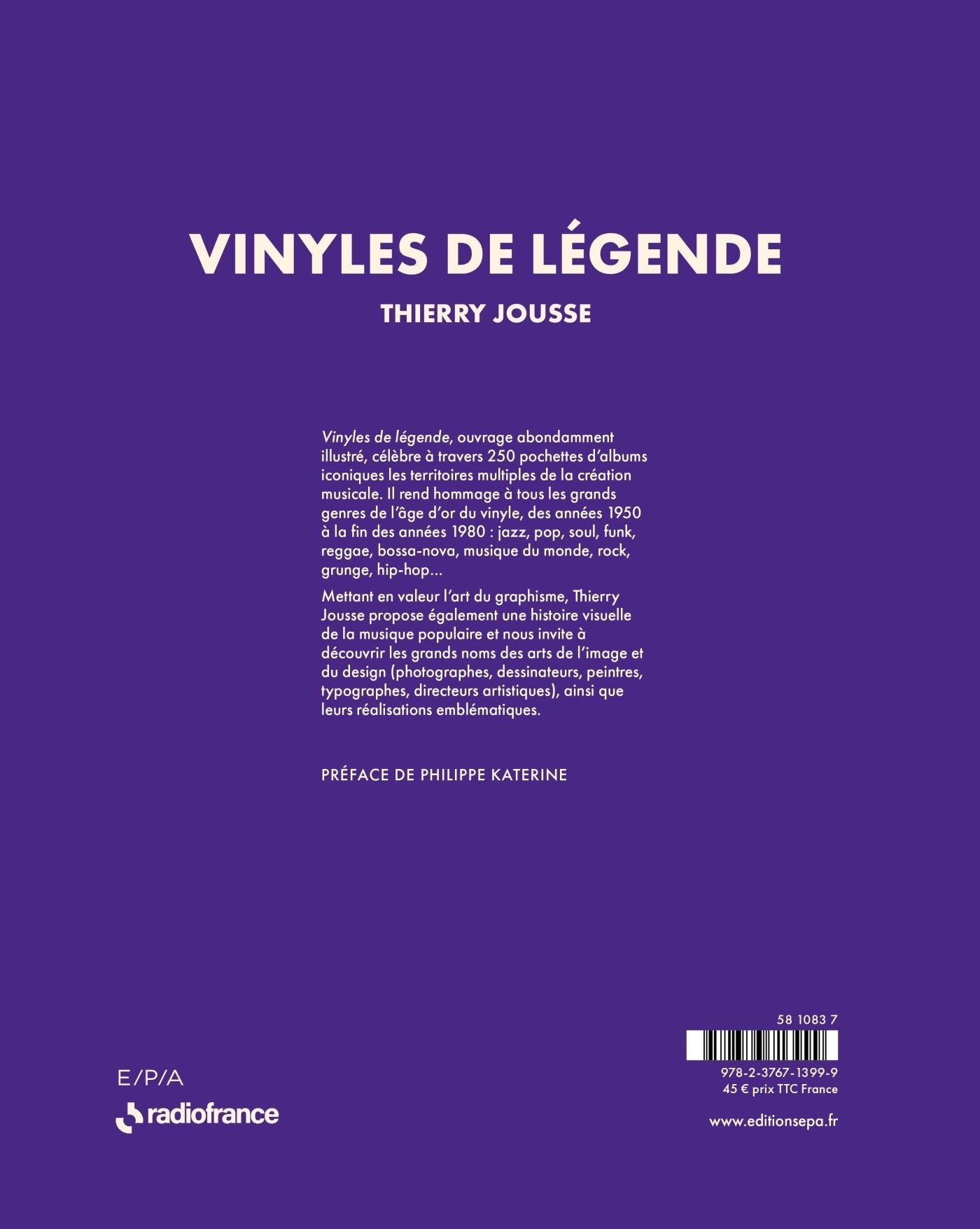 Vinyles de légende - Thierry Jousse (Livre)